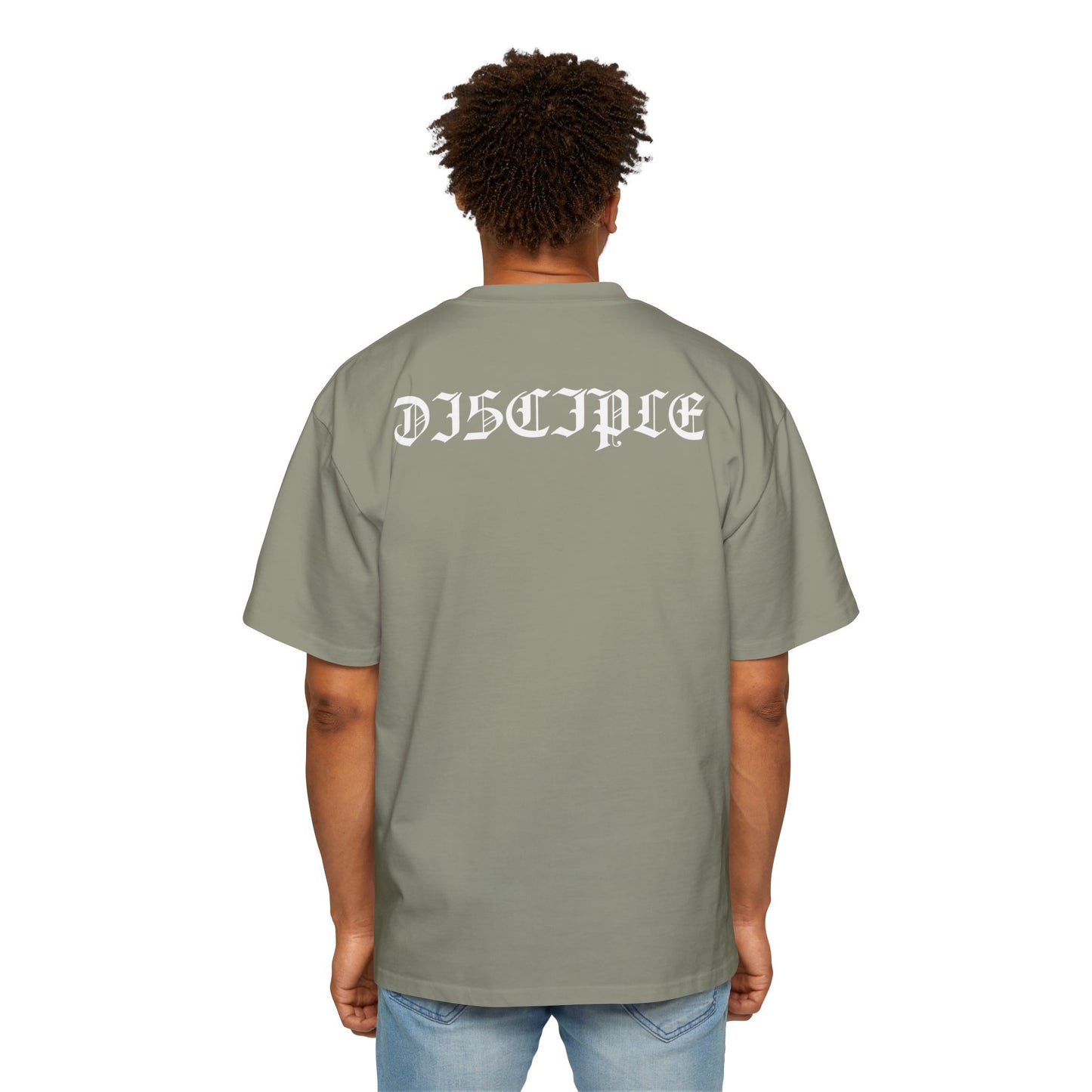 A Spiritual Warfare Men's Heavy Oversized Tee