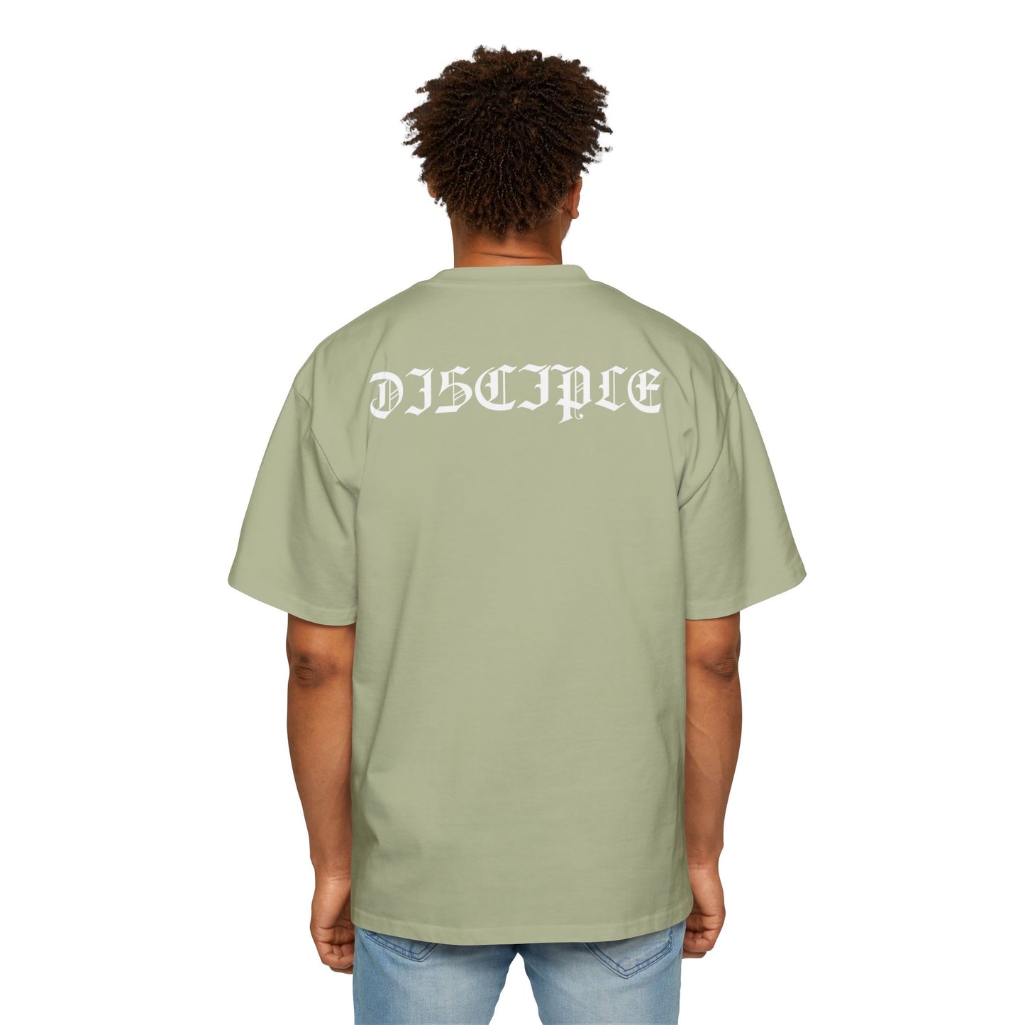 A Spiritual Warfare Men's Heavy Oversized Tee