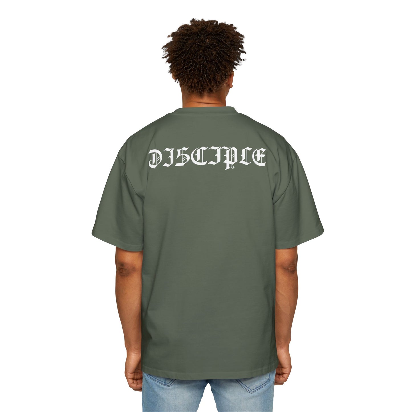 A Spiritual Warfare Men's Heavy Oversized Tee