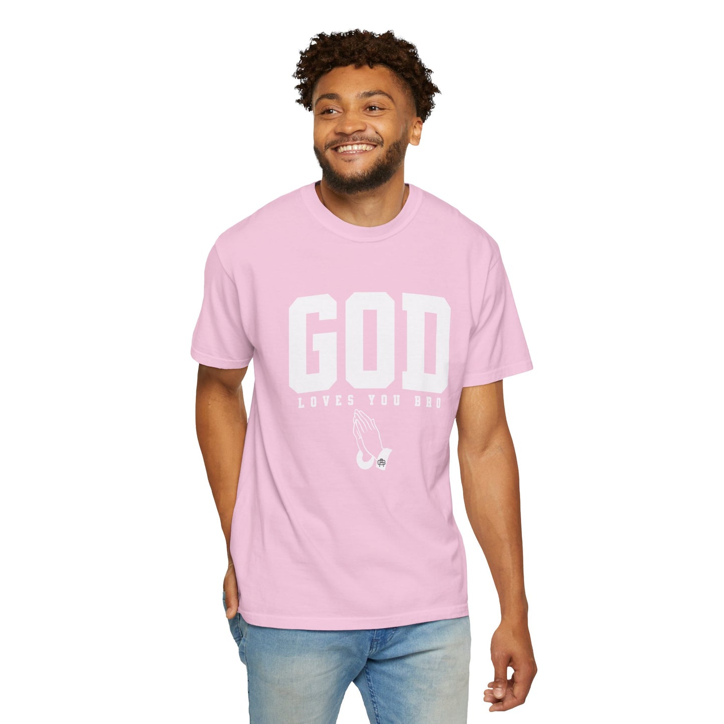 God Loves You Bro, Unisex Garment-Dyed T-shirt