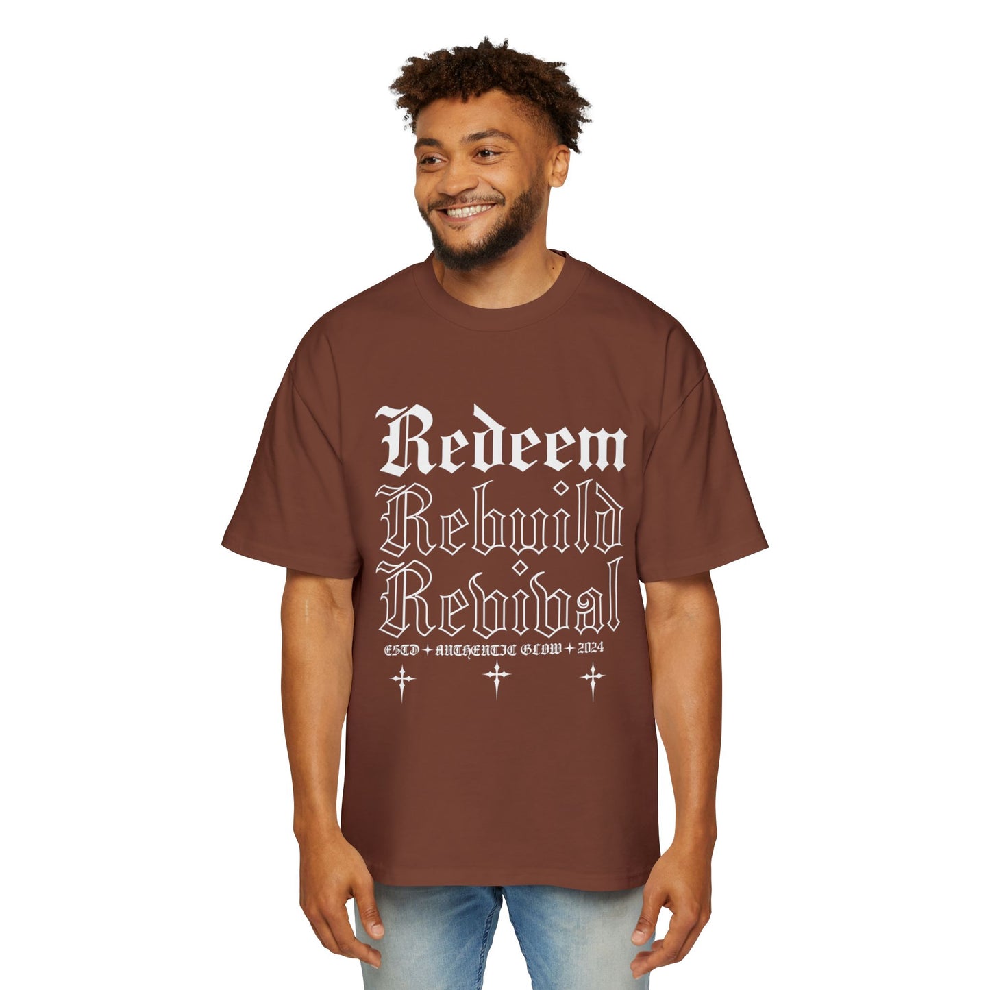 Redeem, Rebuild, Revival Men's Heavy Oversized Tee