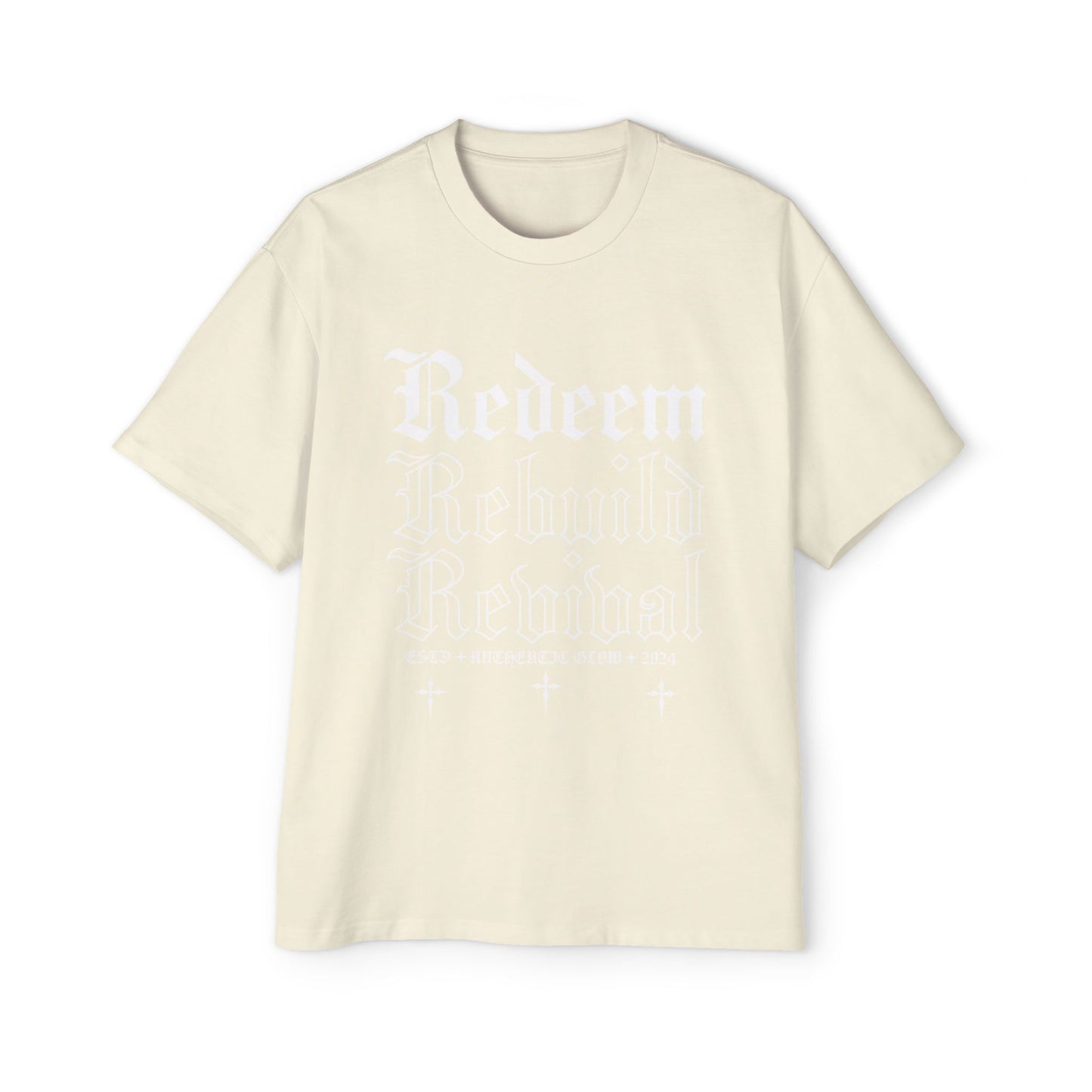 Redeem, Rebuild, Revival Men's Heavy Oversized Tee