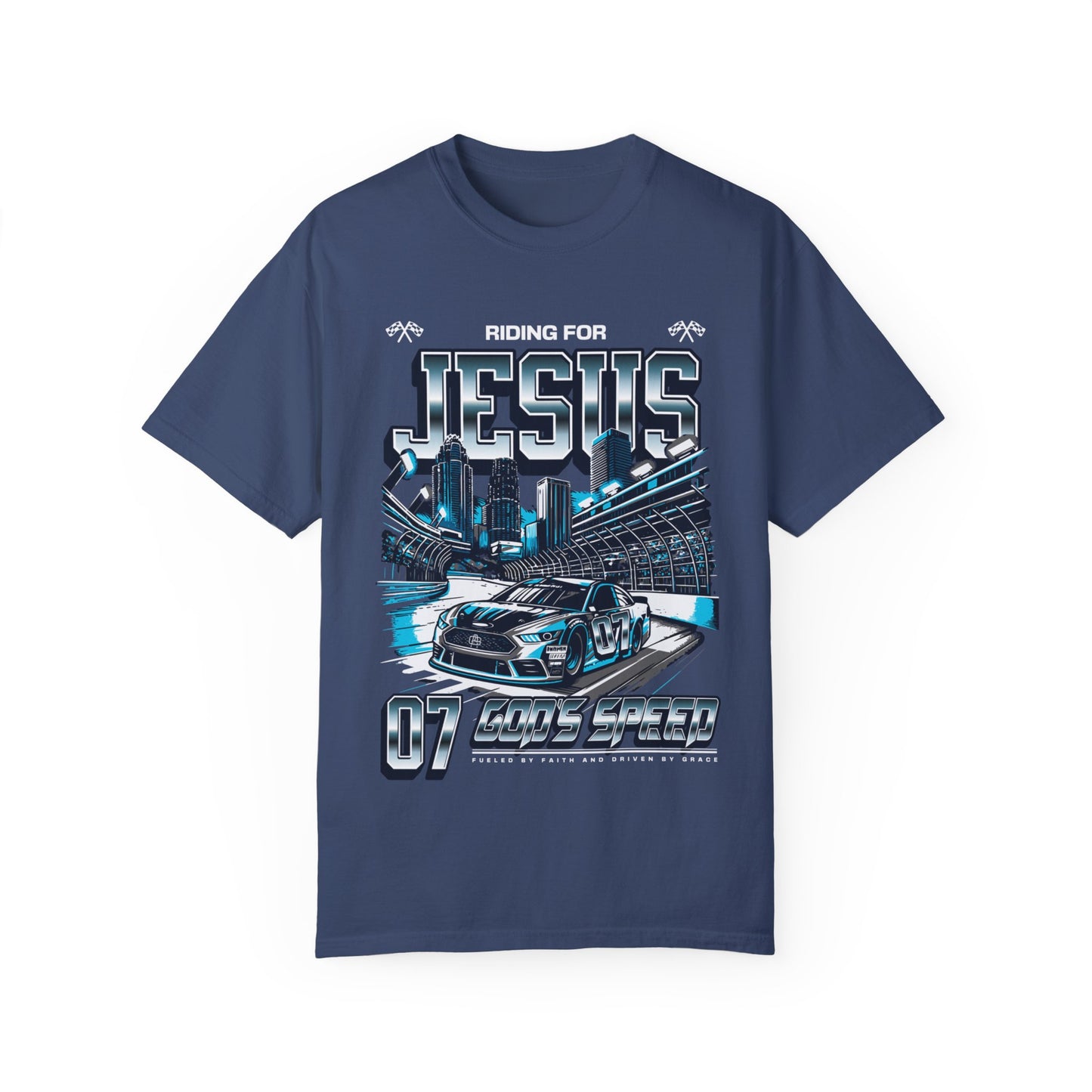 Riding for Jesus Unisex Garment-Dyed T-shirt