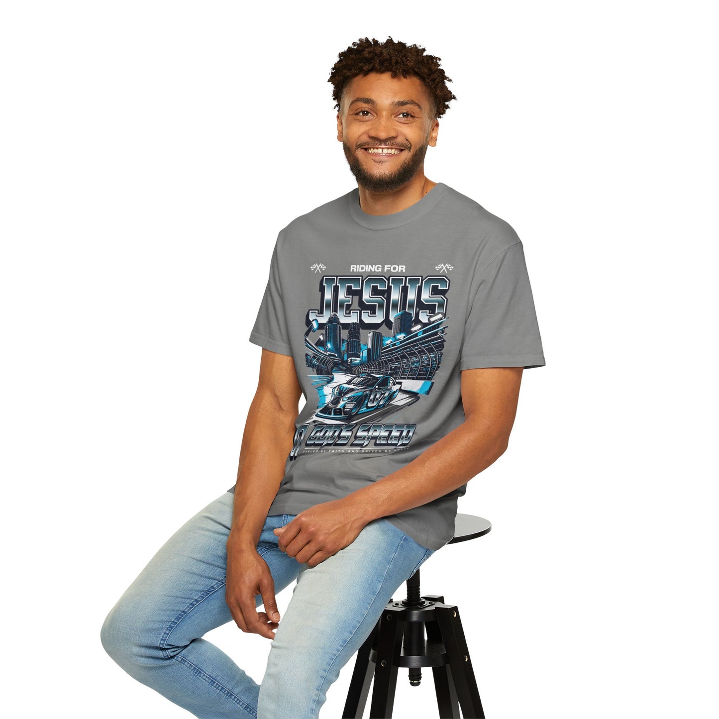 Riding for Jesus Unisex Garment-Dyed T-shirt