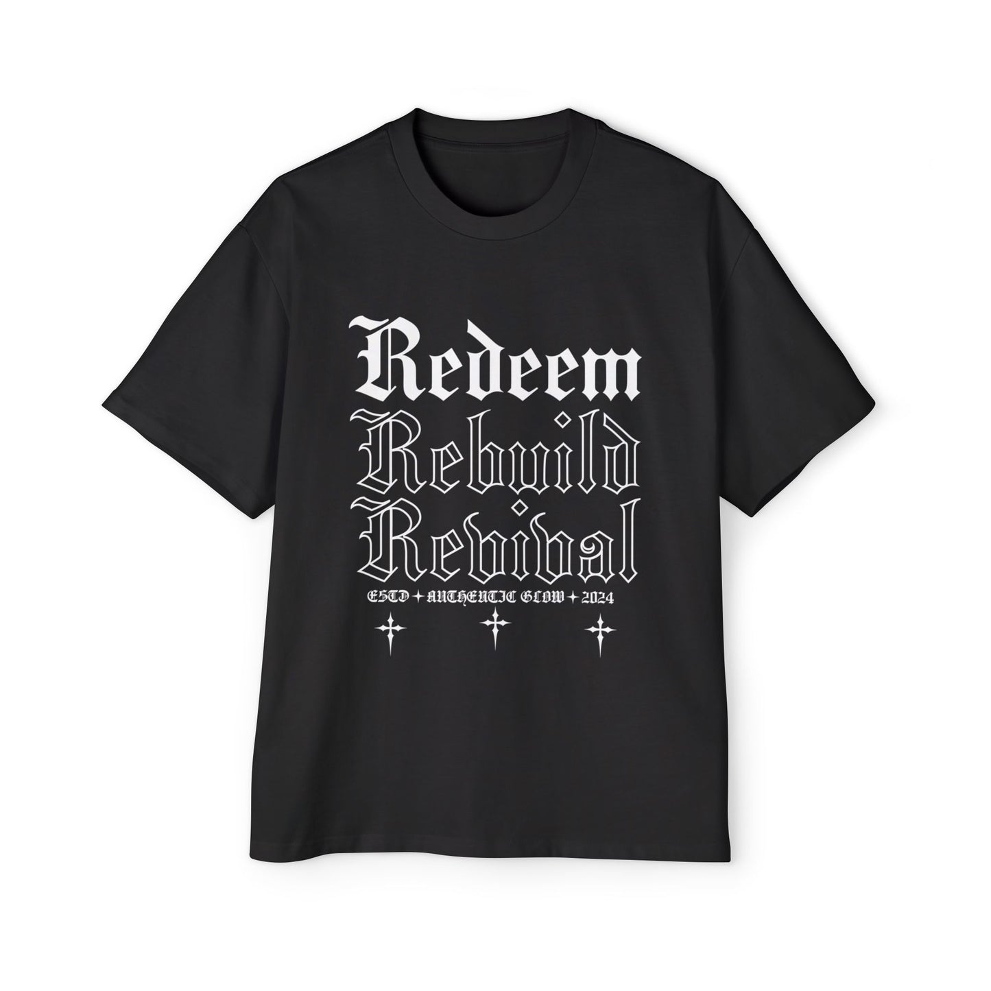 Redeem, Rebuild, Revival Men's Heavy Oversized Tee