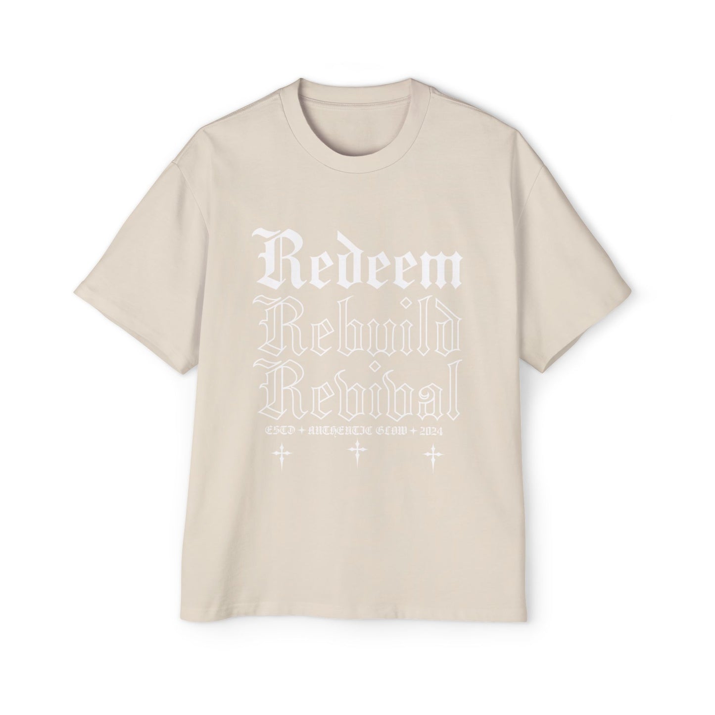 Redeem, Rebuild, Revival Men's Heavy Oversized Tee