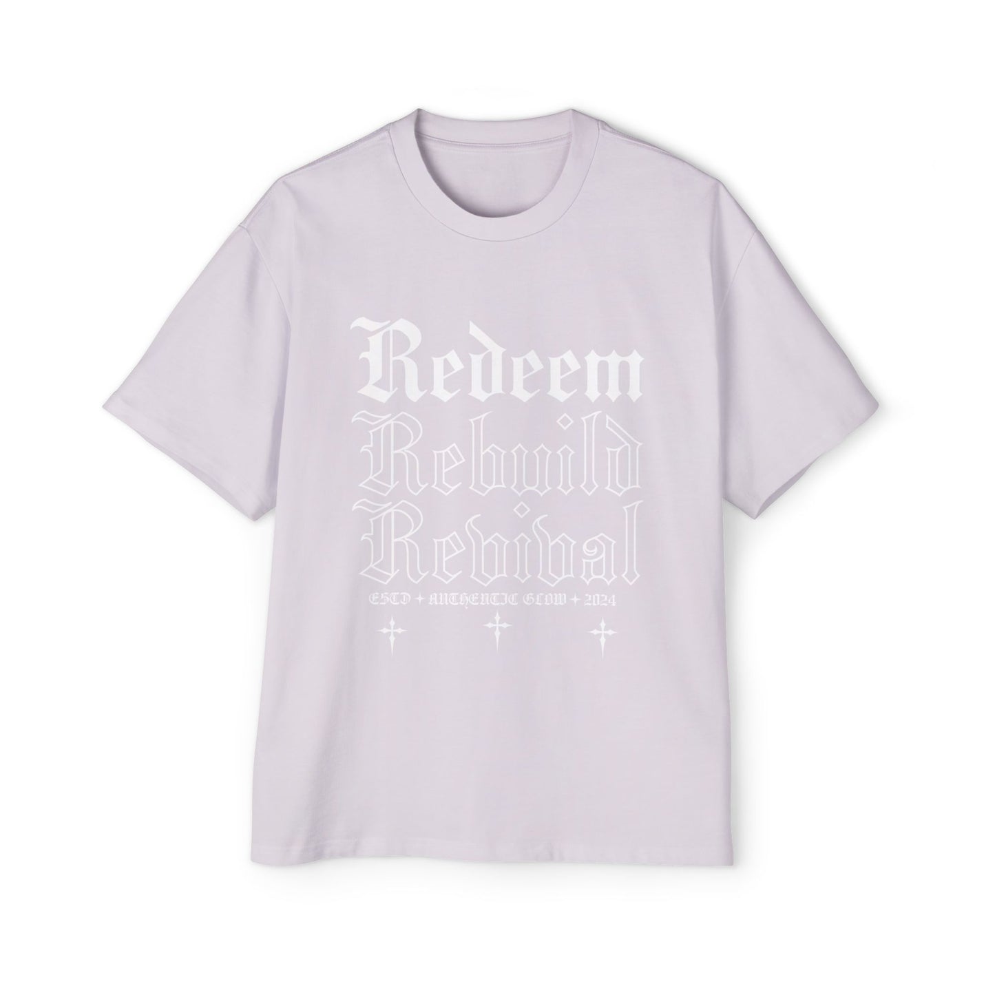 Redeem, Rebuild, Revival Men's Heavy Oversized Tee