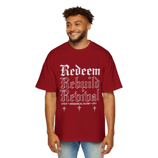 Redeem, Rebuild, Revival Men's Heavy Oversized Tee