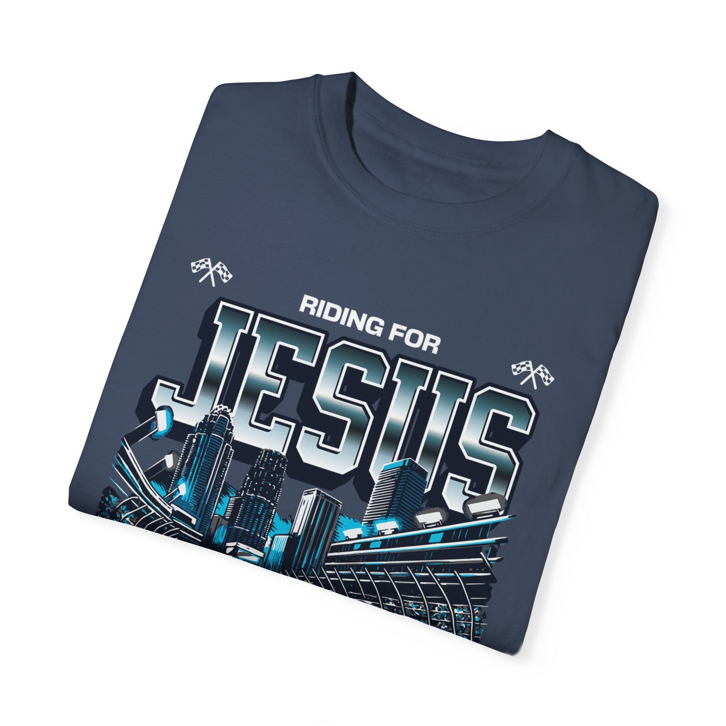 Riding for Jesus Unisex Garment-Dyed T-shirt