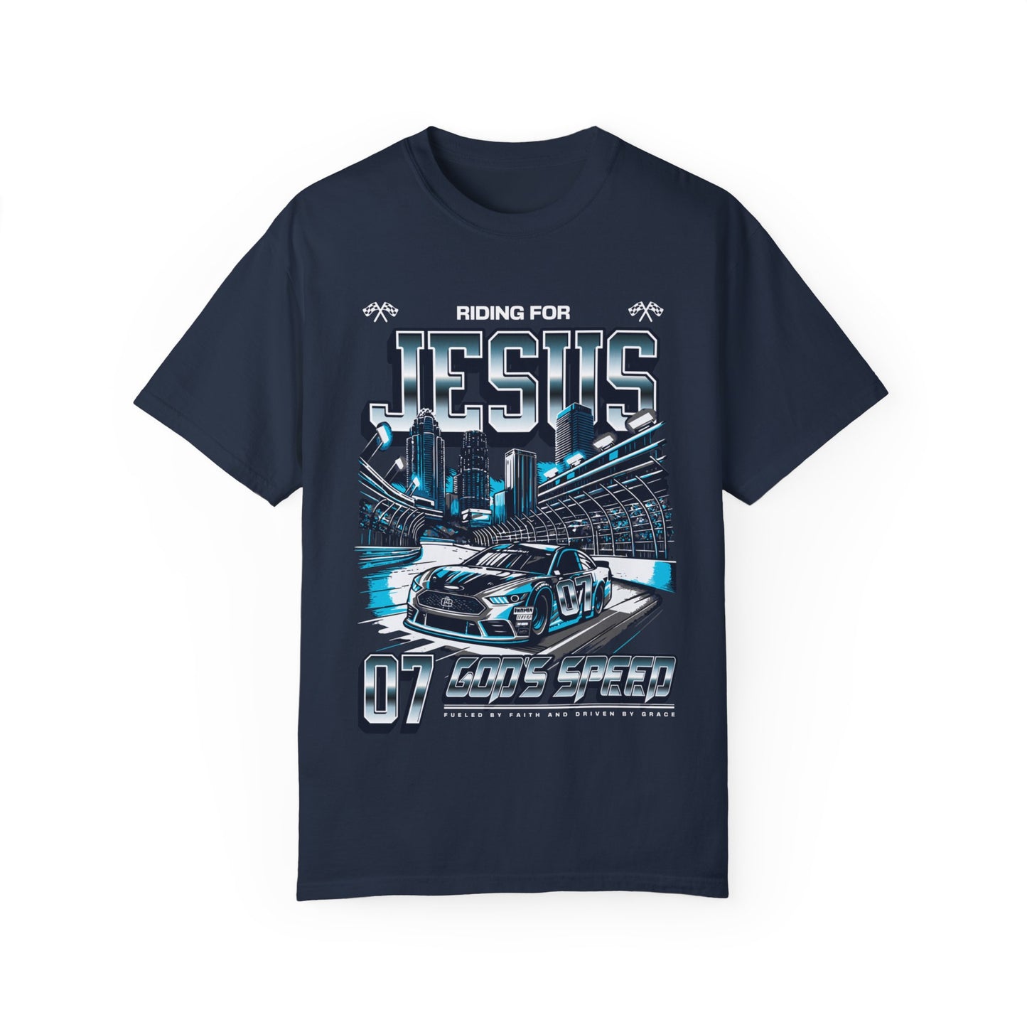 Riding for Jesus Unisex Garment-Dyed T-shirt