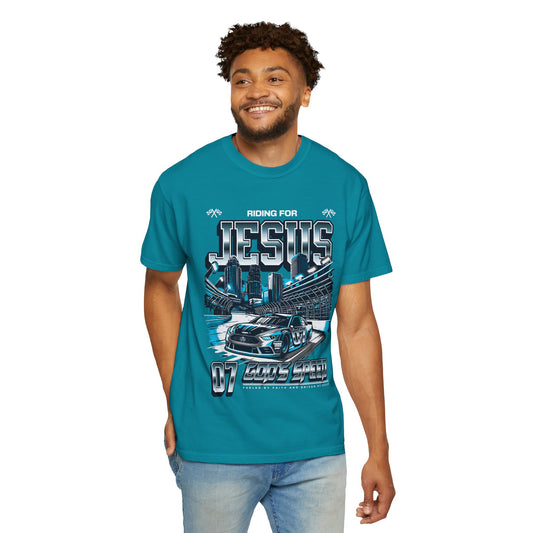 Riding for Jesus Unisex Garment-Dyed T-shirt