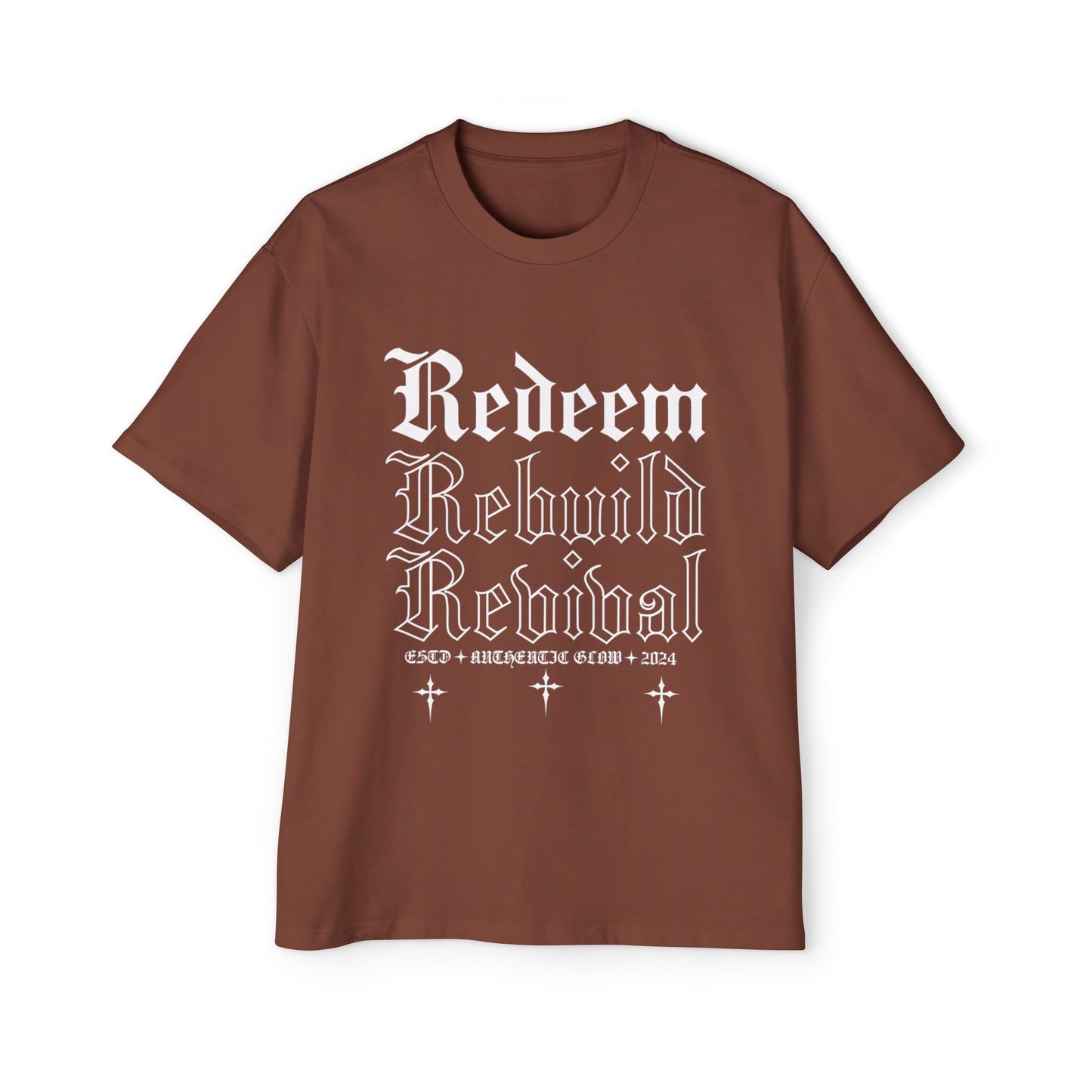 Redeem, Rebuild, Revival Men's Heavy Oversized Tee