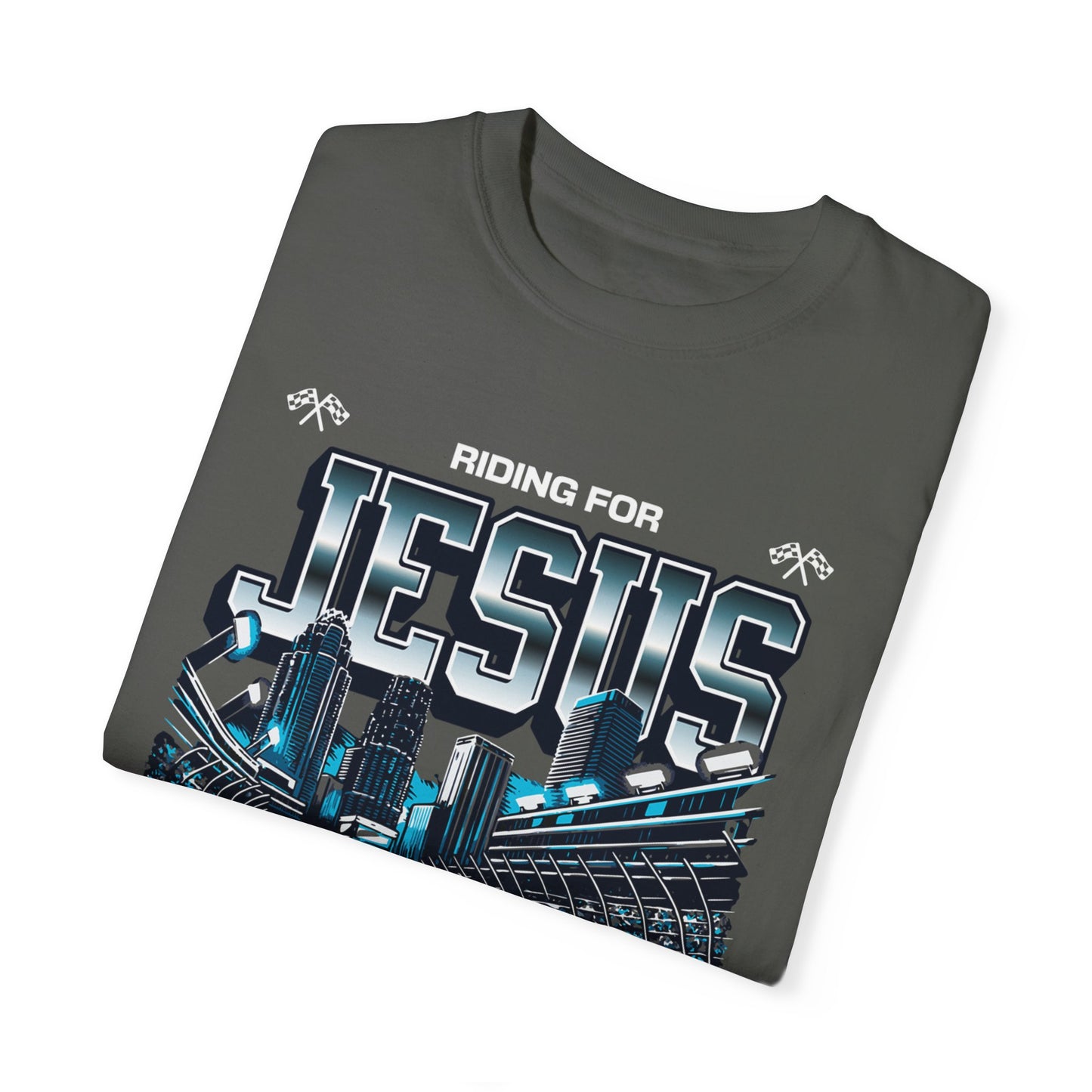 Riding for Jesus Unisex Garment-Dyed T-shirt