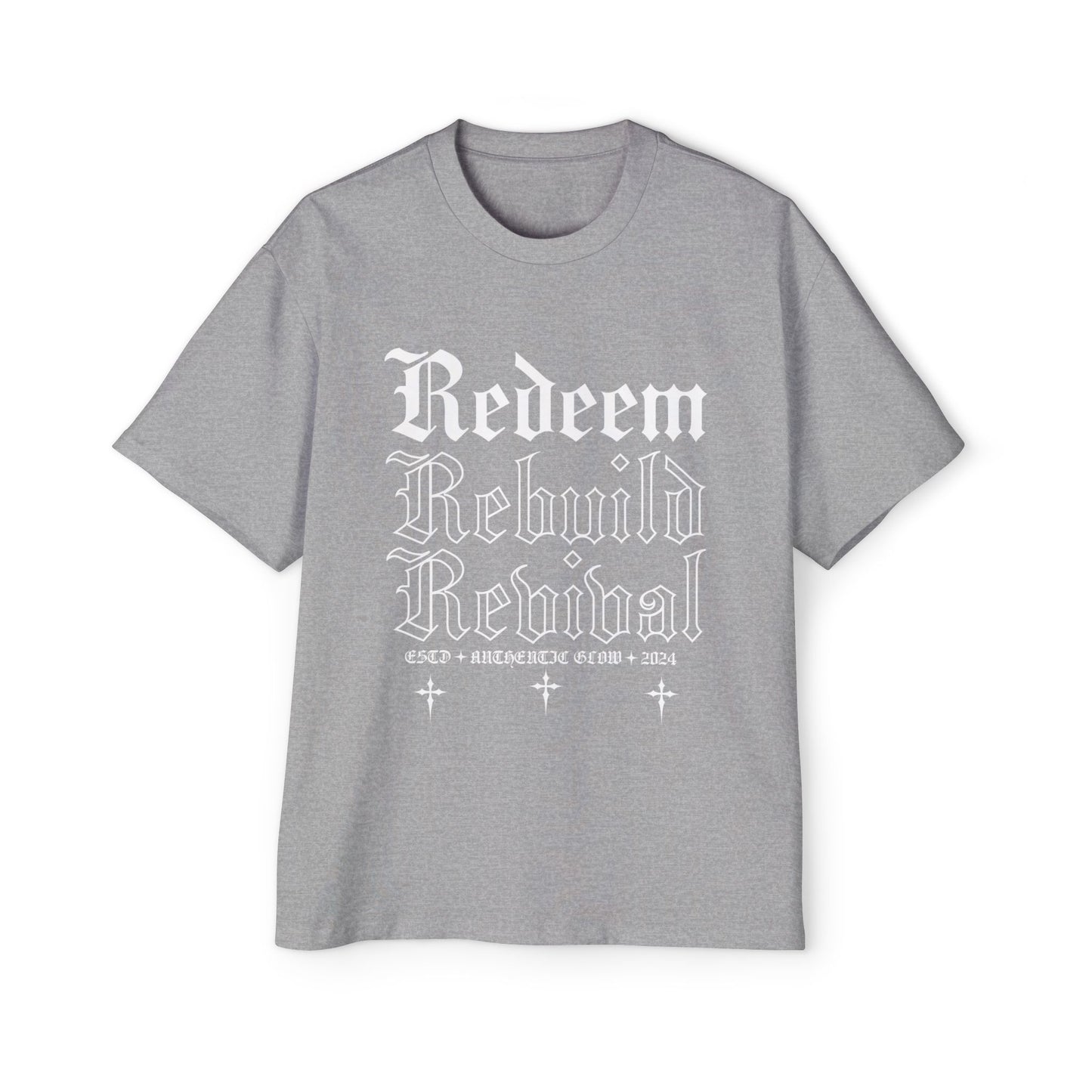 Redeem, Rebuild, Revival Men's Heavy Oversized Tee