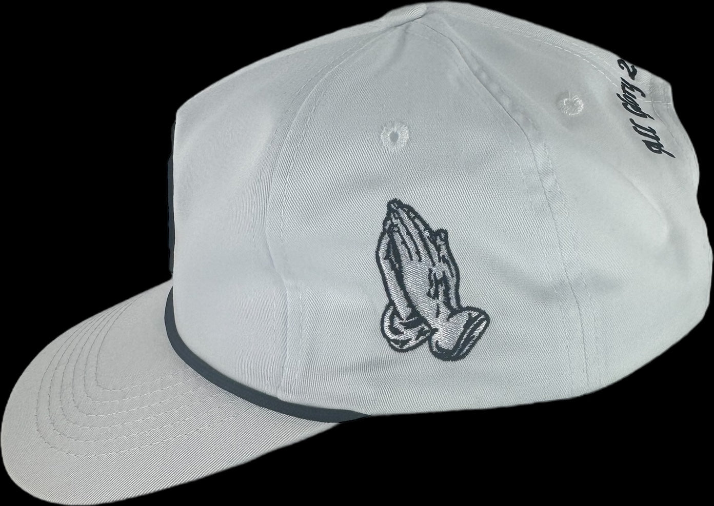 Praying Golf Cap/Hat (White)